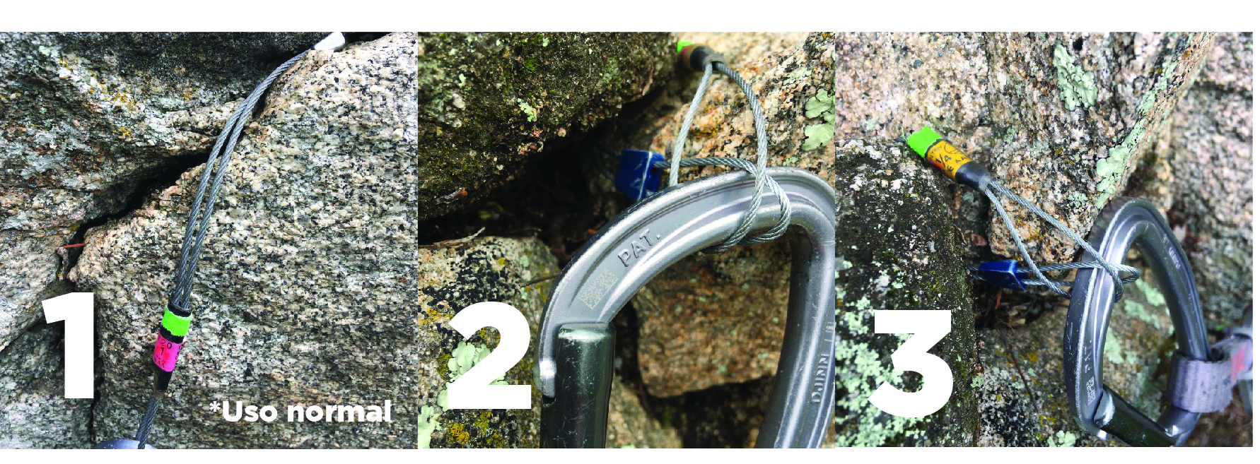 Cómo lazar un puente de roca con un empotrador de cable (fotos 2 y 3).